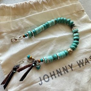 Johnny Was single strand turquoise bracelet. Like new.